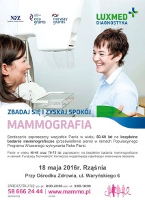 Gminny Ośrodek Zdrowia w Rząśni – programy profilaktyczne - mmamografia