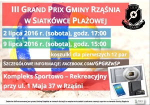 III Grand Prix Gminy Rząśnia w Siatkówce Plażowej