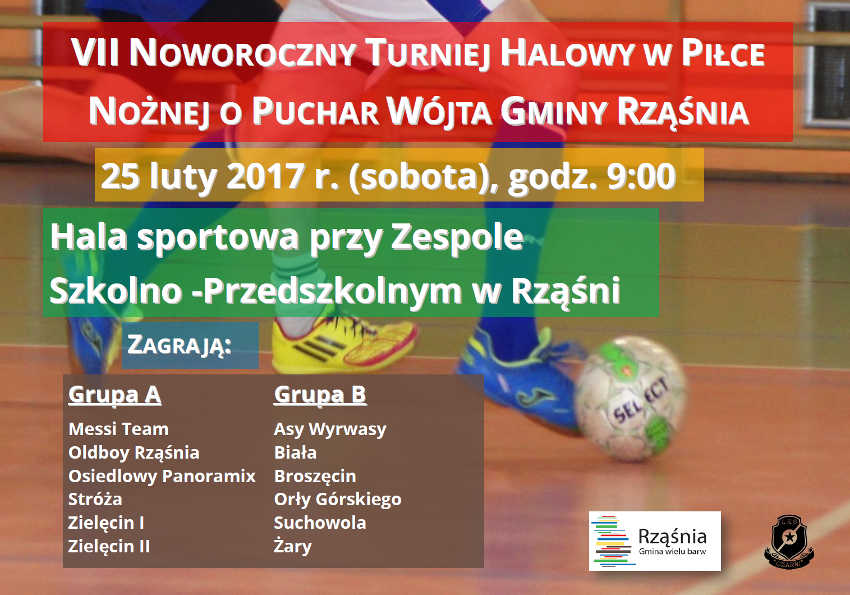 VII Noworoczny Turniej Halowy w Piłce Nożnej o Puchar Wójta Gminy Rząśnia
