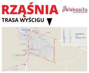 Trasa wyściugu "Polska Siła" - Rząśnia