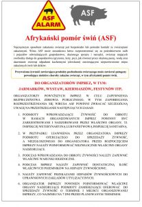 Afrykański Pomór Świń - kampania informacyjna