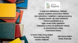 Życzenia z okazji Dnia Bibliotekarza i Bibliotek
