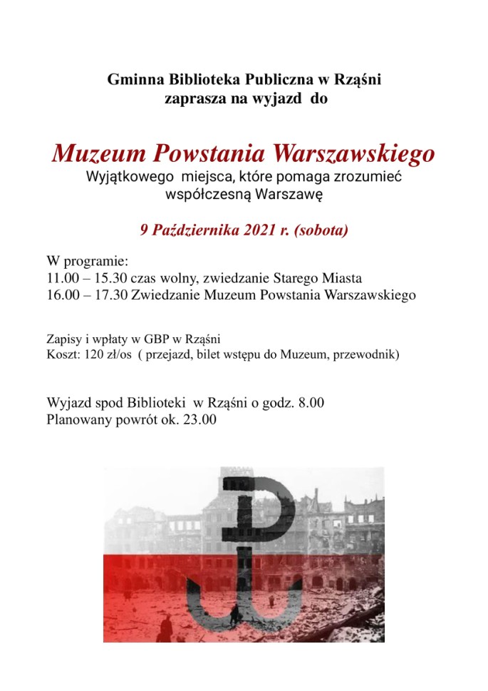 Wyjazd do Muzeum Powstania Warszawskiego