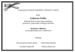 Kondolencje od władz Gminy Rząśnia