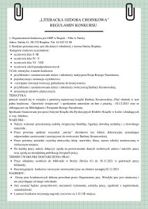 Regulamin: Konkurs świąteczno-plastyczno-literacki dla dzieci i młodzieży
