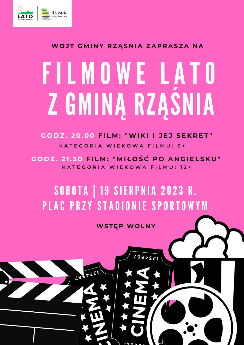 Filmowe lato z Gminą Rząśnia. Zaproszenie