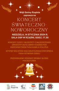 Zaproszenie na koncert świąteczno - noworoczny