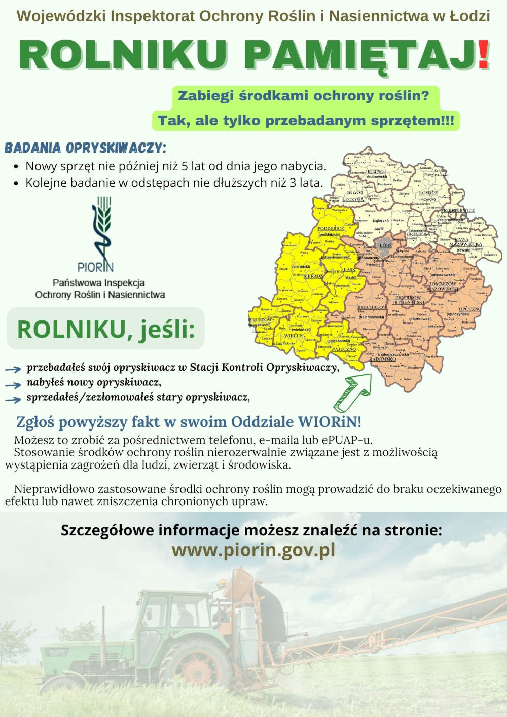 Komunikat Wojewódzkiej Inspekcji Ochrony Roślin i Nasiennictwa