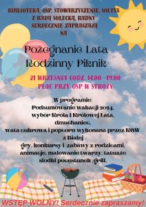 Rodzinny piknik "Pożegnanie lata" w Stróży