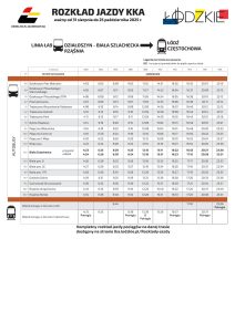 Rozkład jazdy Kolejowej Komunikacji Autobusowej