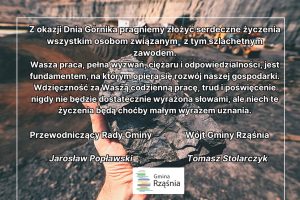 Życzenia z okazji Dnia Górnika