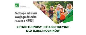 KRUS: informacje o bezpłatnych turnusach rehabilitacyjnych dla dzieci