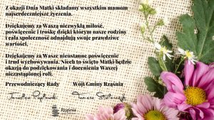 Życzenia z okazji Dnia Matki