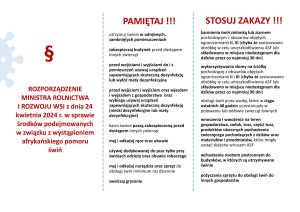 Afrykański pomór świń (ASF). Informacje