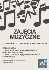 Zaproszenie na zajęcia muzyczne