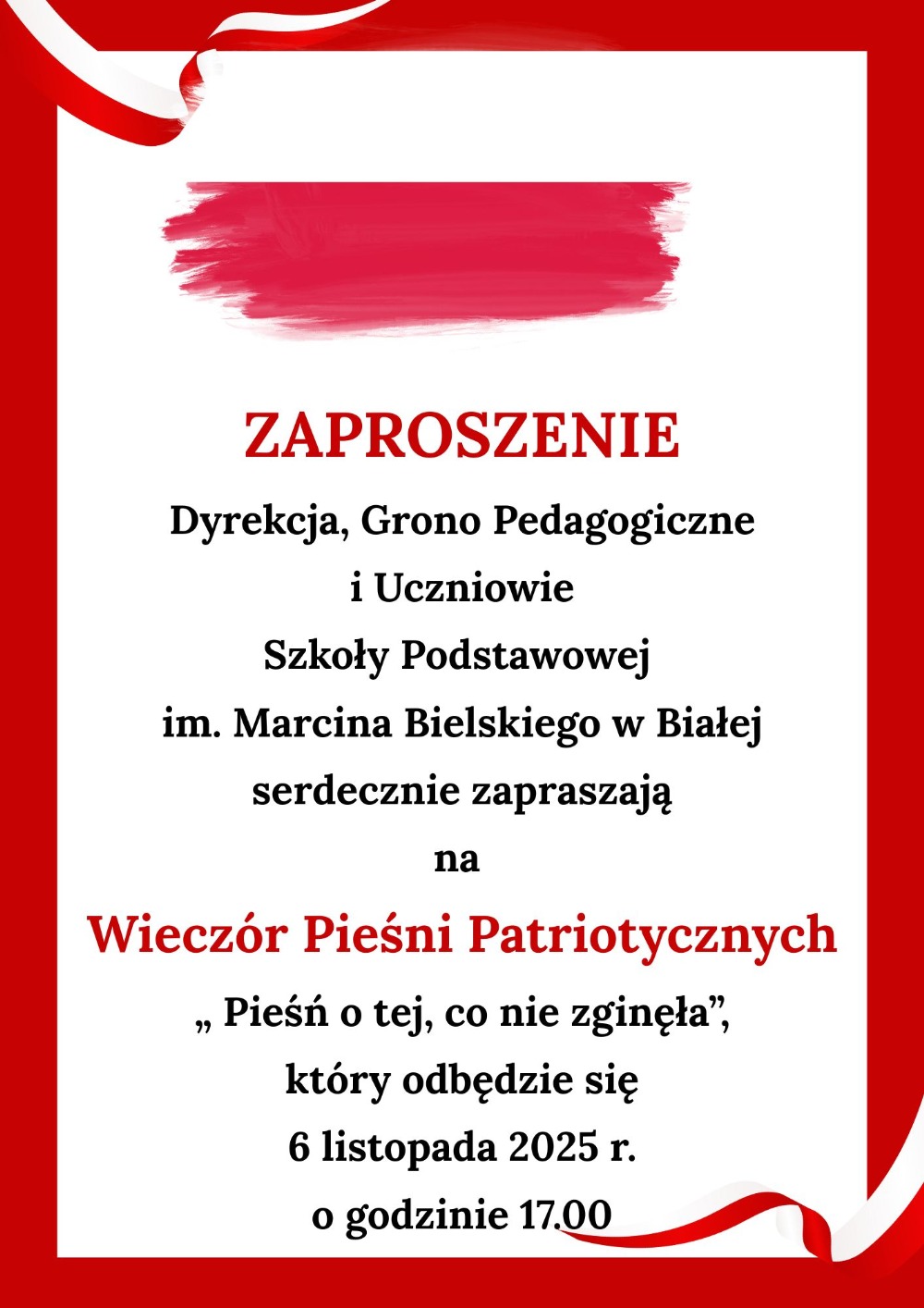 Wieczór Pieśni Patriotycznych w Białej