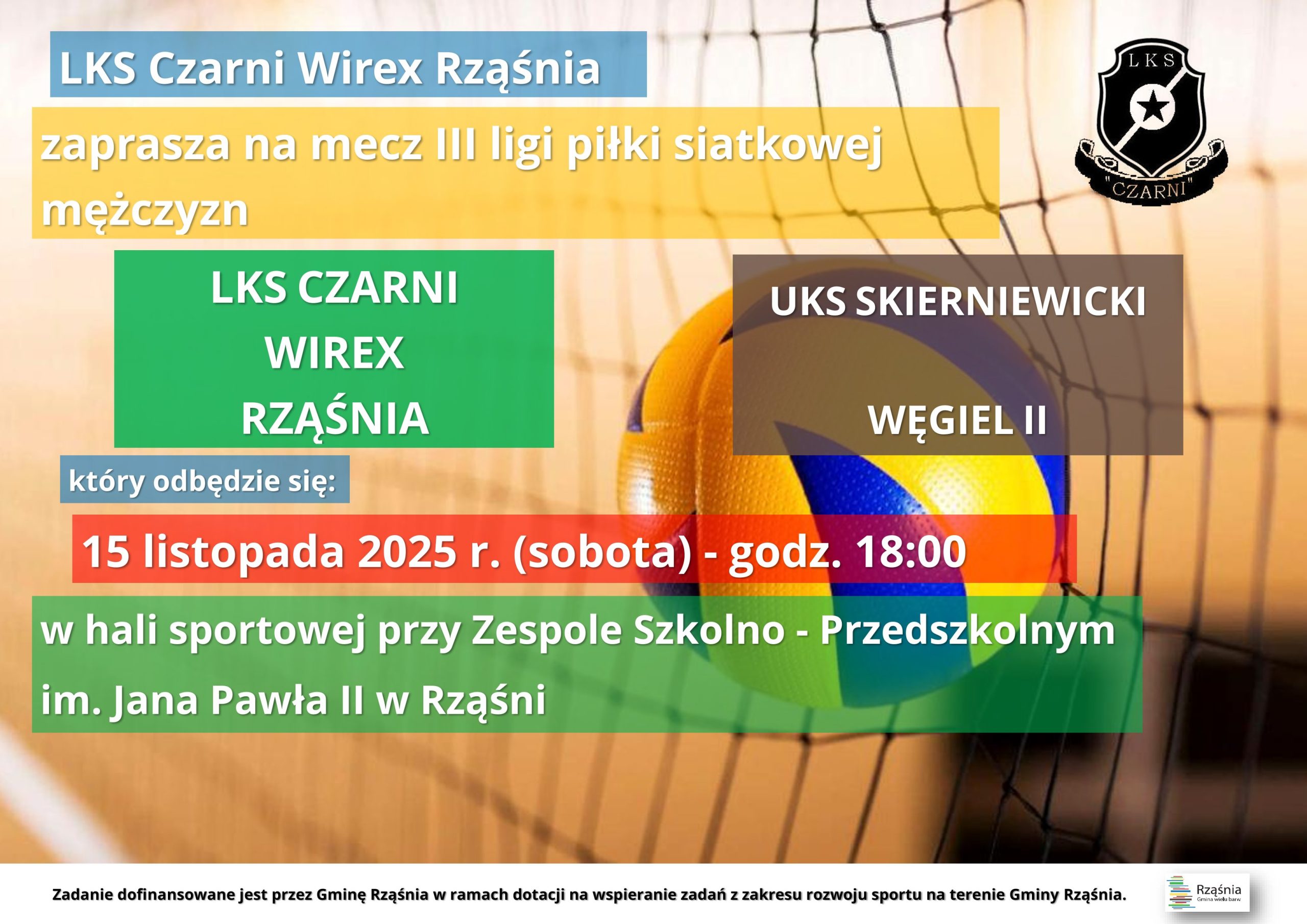 Zaproszenie na mecz III ligi siatkówki mężczyzn