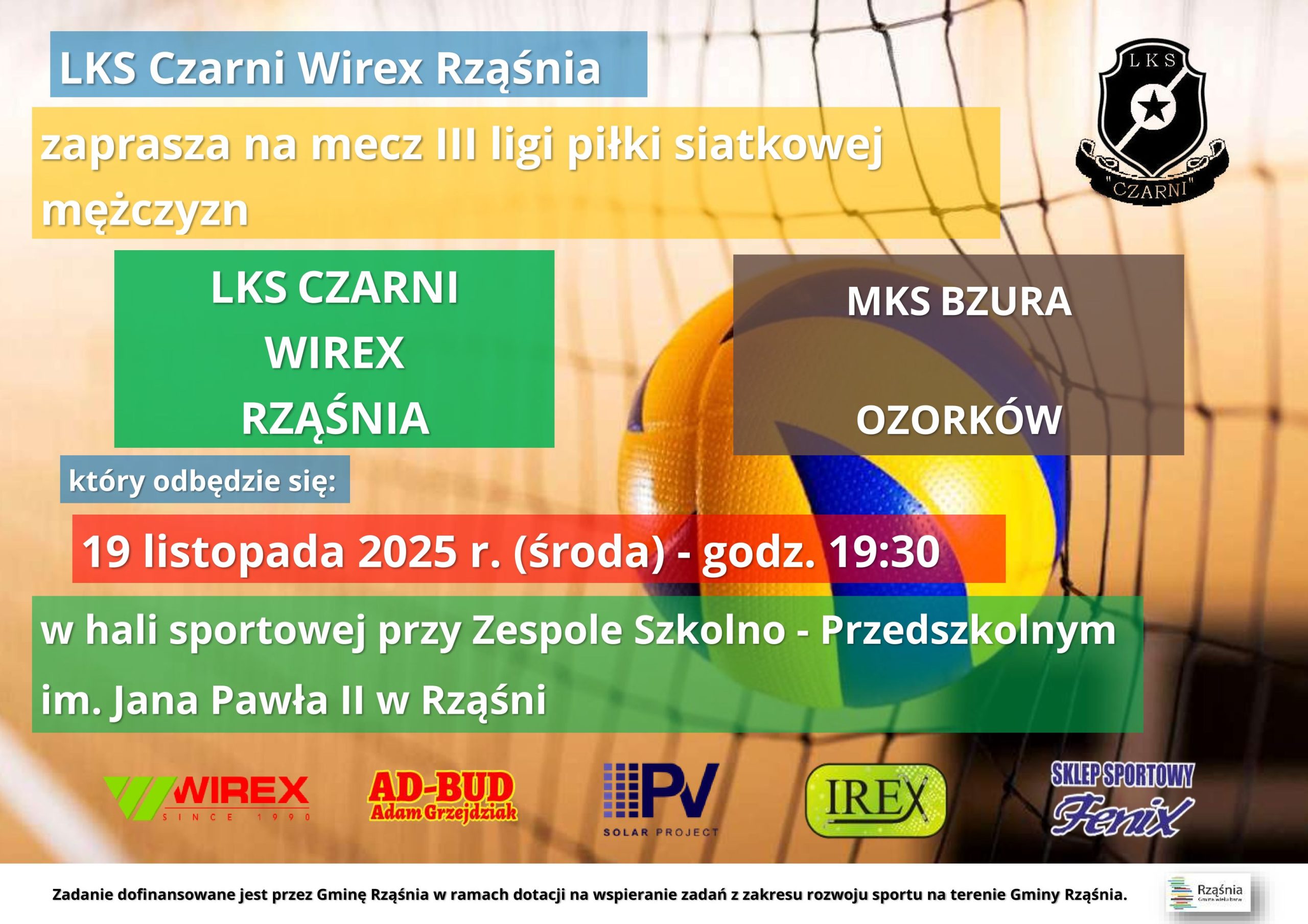 Zaproszenie na mecz III ligi siatkówki mężczyzn