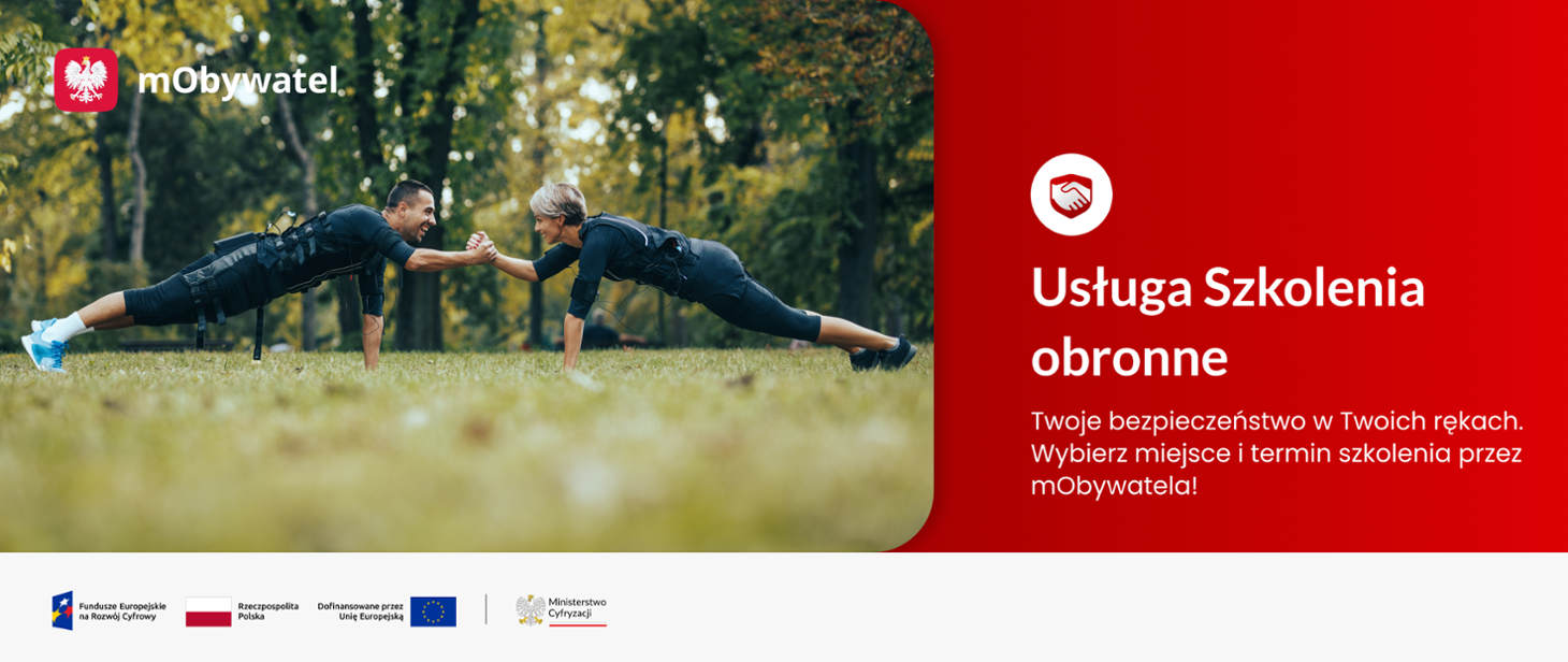 Zapisy na szkolenia obronne - nowa usługa w aplikacji mObywatel
