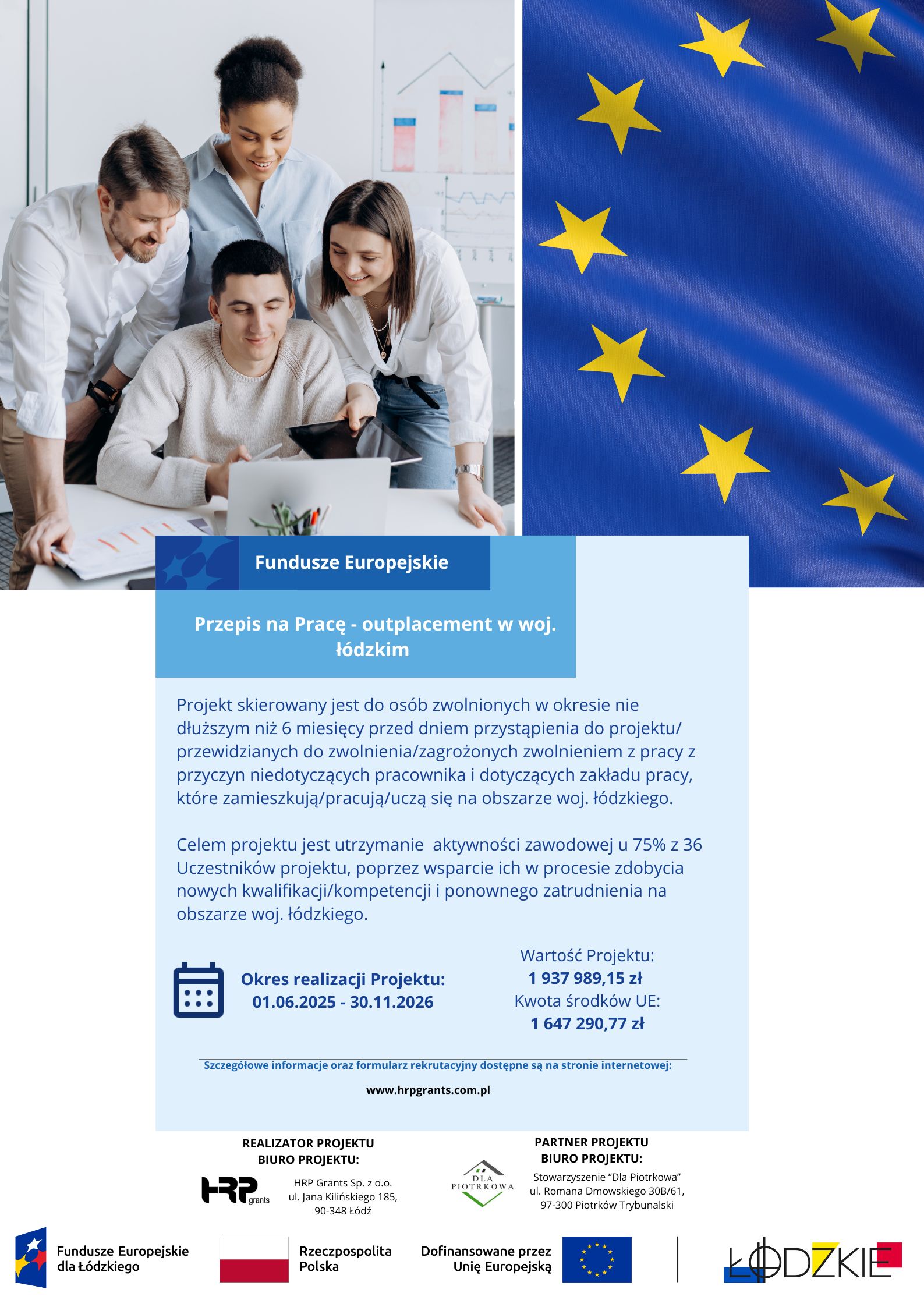Przepis na Pracę – outplacement w woj. łódzkim