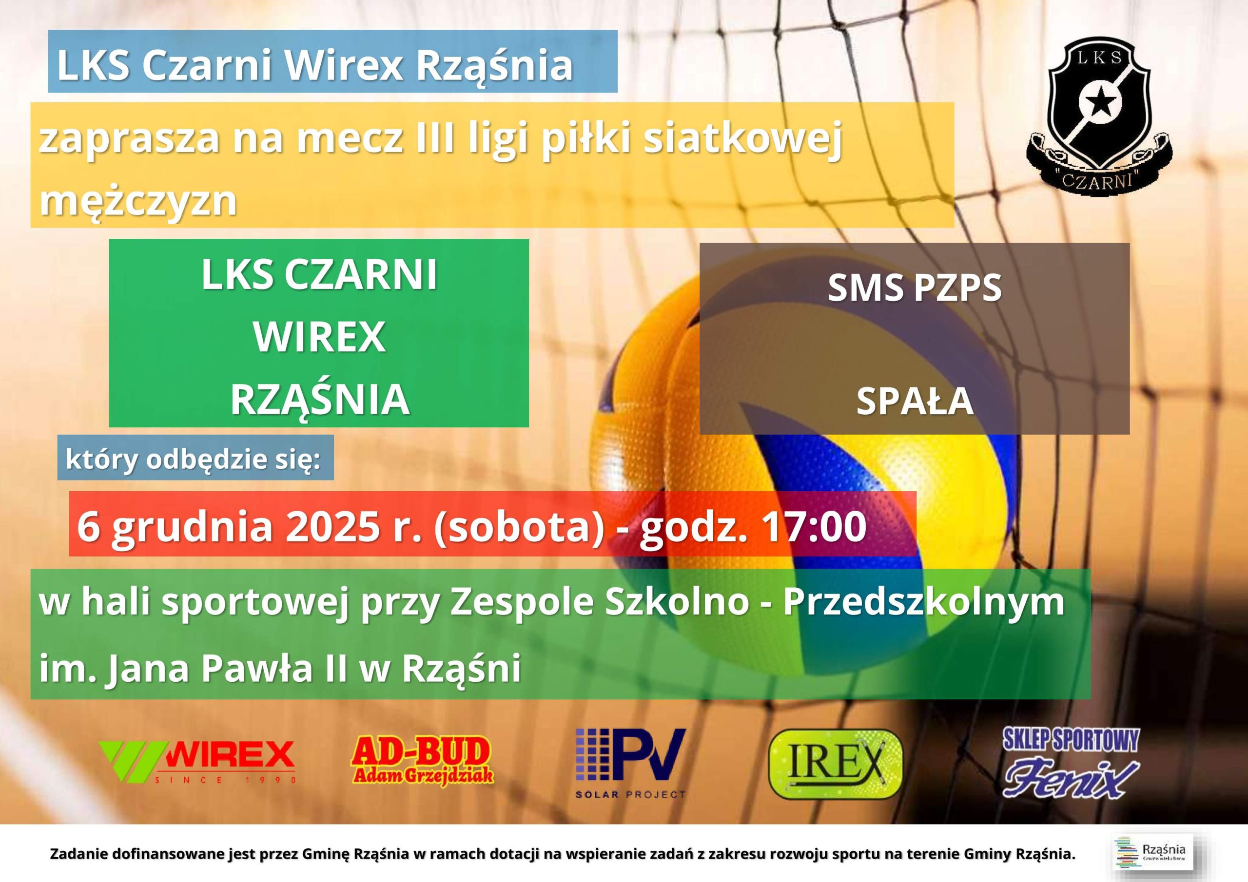 Zaproszenie na mecz III ligi siatkówki mężczyzn