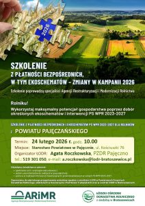 Szkolenie dla rolników z terenu powiatu pajęczańskiego nt. płatności bezpośrednich