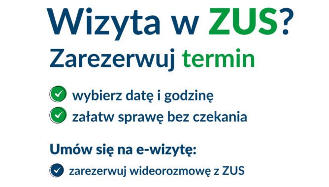 Usługa rezerwacji wizyt przez klientów w ZUS
