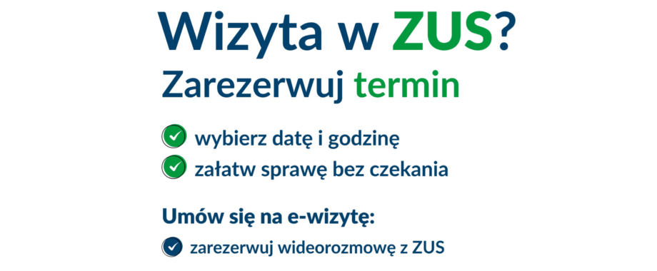 Usługa rezerwacji wizyt przez klientów w ZUS