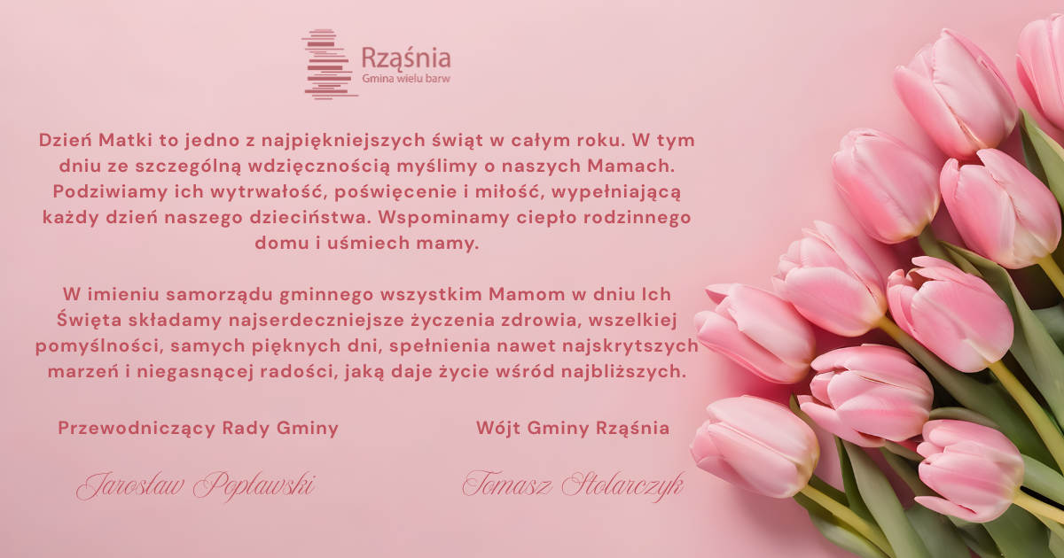 Życzenia z okazji Dnia Matki