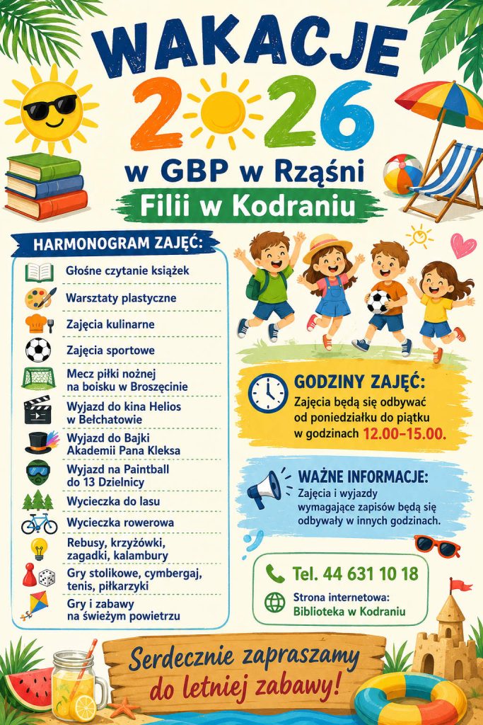 Wakacje 2026 w Kodraniu