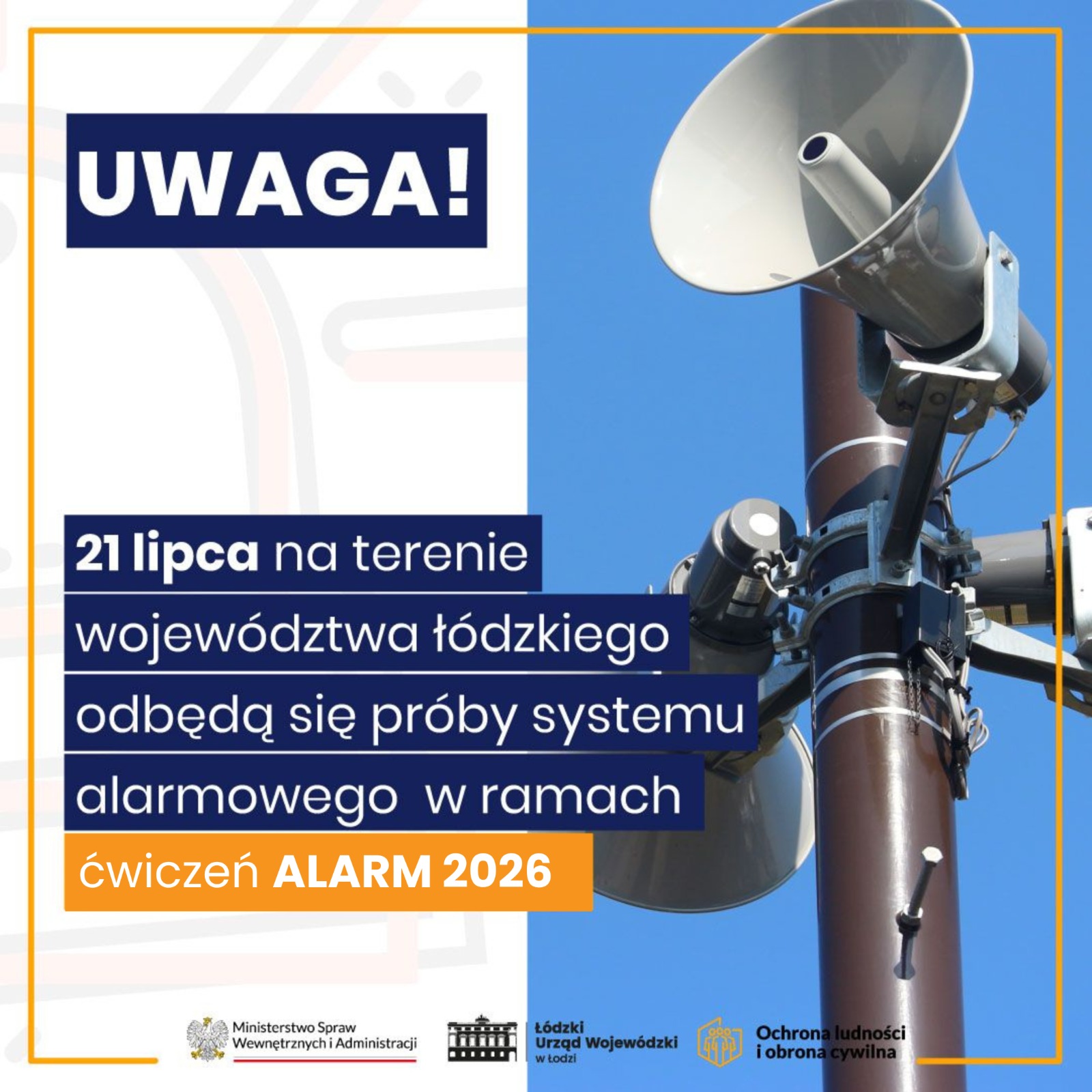Ćwiczenia systemu ostrzegania i alarmowania "Alarm 2026"