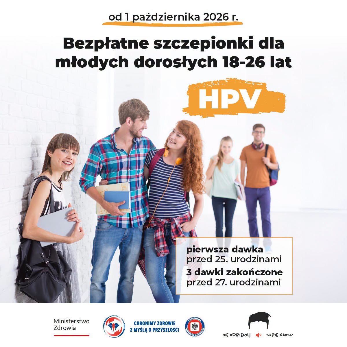 Bezpłatne szczepienia przeciw HPV dla osób w wieku 19-26 lat - zasady od 1 października 2026 r.