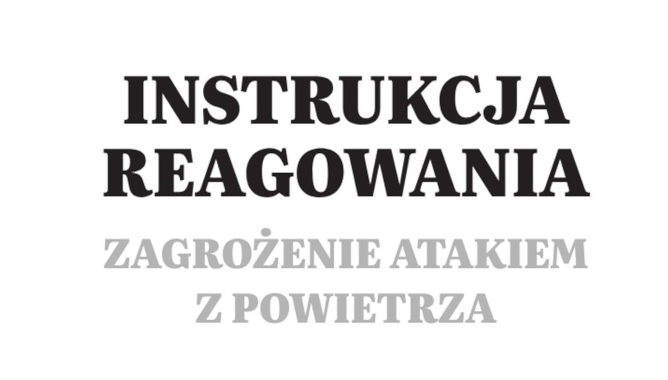 Instrukcja reagowania – zagrożenie atakiem z powietrza