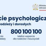 Ministerstwo Zdrowia przypomina o wsparciu psychologicznym dla dzieci, młodzieży i dorosłych
